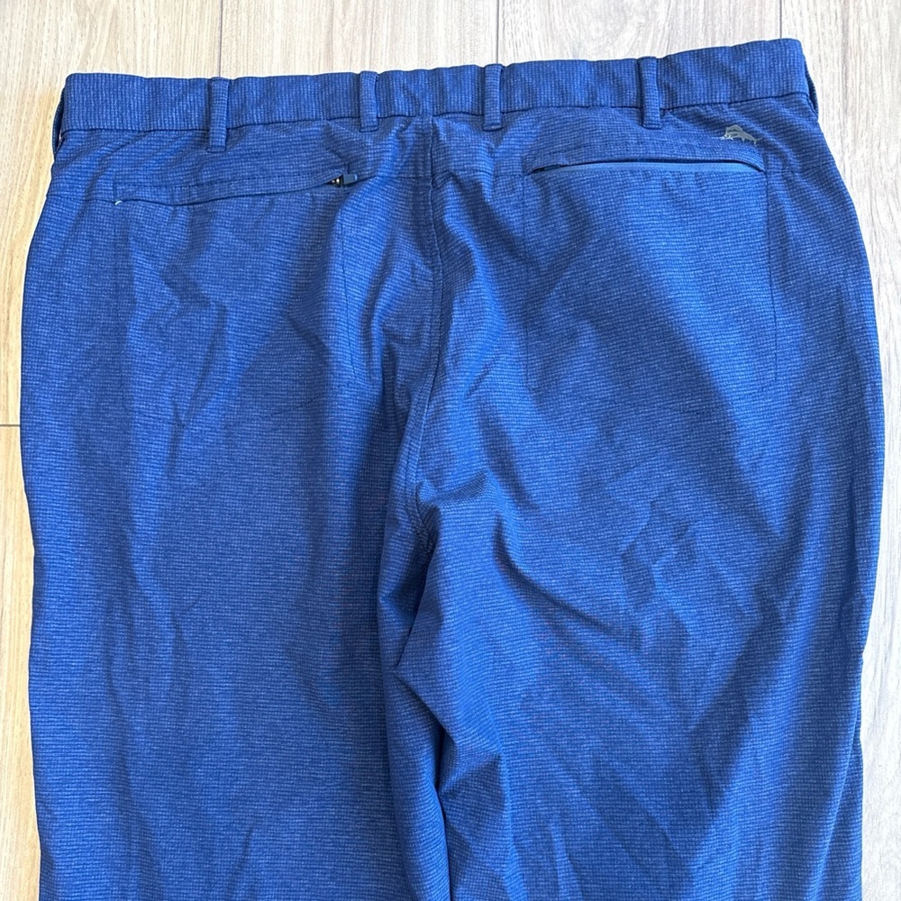 Tommy Bahama Pants Mens 40x36 Blue Performance Golf Casual Textured Chino Travel - Picture 9 of 10